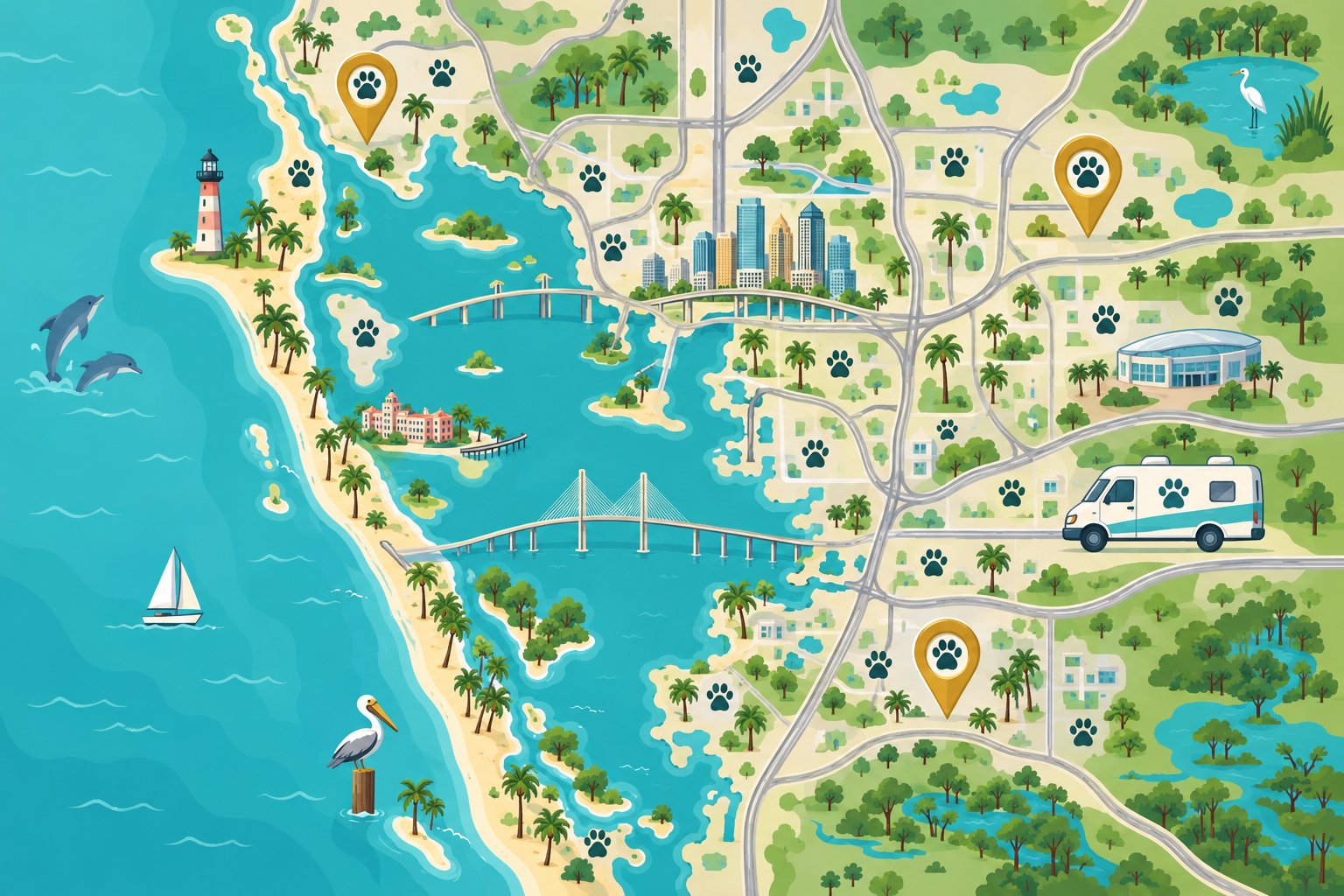 Groomroom service area map for Limassol, Cyprus